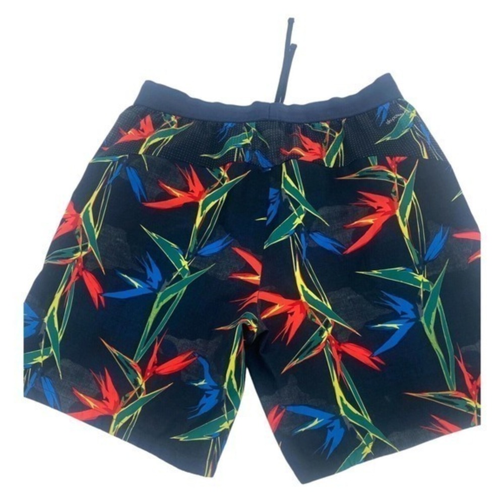 Russell Swimming Running Workout Shorts Men's Large Bird of Paradise Tropical